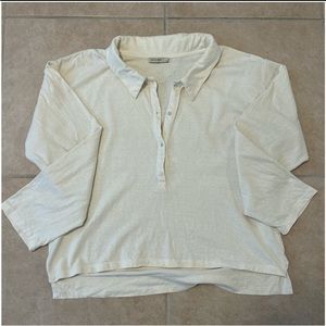 Deiji Studios Subtle Button Down bone L